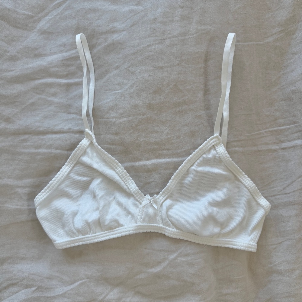 Brandy Melville White Triangle Bralette